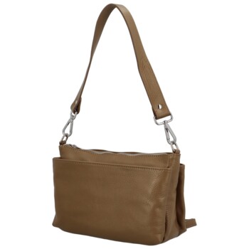 Dámska kožená crossbody khaki - Delami Colette