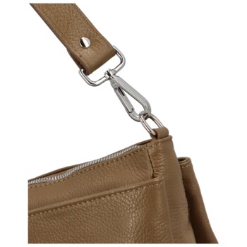 Dámska kožená crossbody khaki - Delami Colette