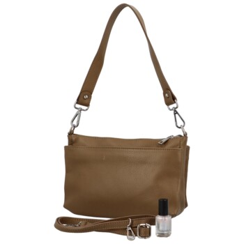 Dámska kožená crossbody khaki - Delami Colette