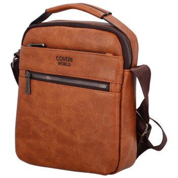 Pánska crossbody taška svetlohnedá - Coveri Emiliano