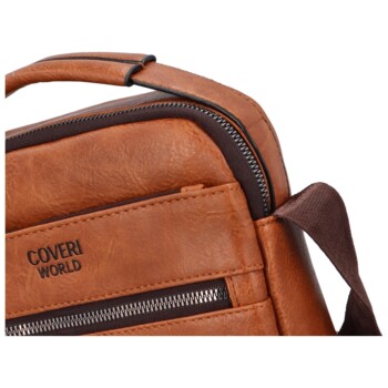 Pánska crossbody taška svetlohnedá - Coveri Emiliano