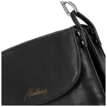 Dámska kožená kabelka čierna - Mustang Siobhan