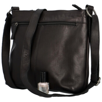 Dámska kožená crossbody kabelka čierna - Mustang Azriel