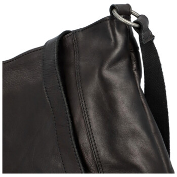 Dámska kožená crossbody kabelka čierna - Mustang Azriel