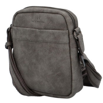 Pánska crossbody taška cez plece sivá - Hexagona Flyon