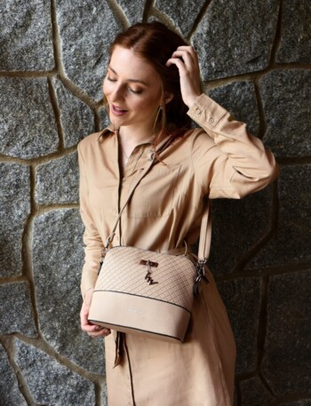 Dámska crossbody kabelka béžová - Vuch Cara Beige