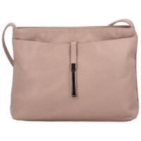 Dámska kožená crossbody kabelka ružová - Delami Eneta