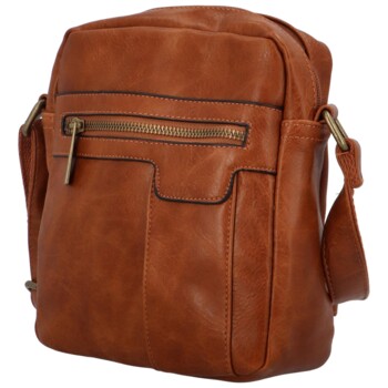 Elegantná pánska crossbody taška svetlohnedá - Paolo bags Elvis