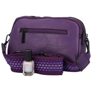 Dámska crossbody kabelka/taška tmavofialová - Paolo bags Laura