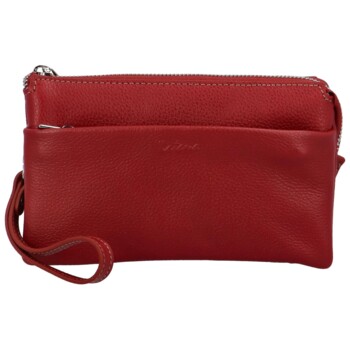Dámska kožená crossbody kabelka tmavo červená - Katana Isola