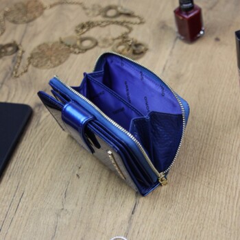 Dámska kožená peňaženka modrá - Gregorio Louisiana