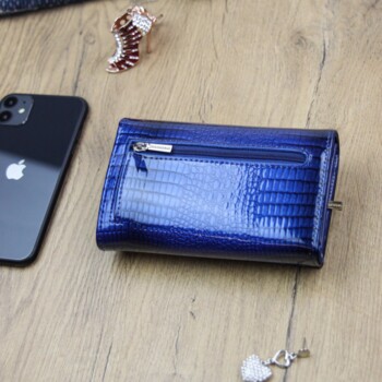 Dámska kožená peňaženka modrá - Gregorio Malvinia