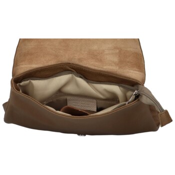 Dámsky kožený batôžtek/kabelka khaki - Delami Vera Pelle Francesco