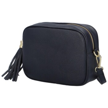 Dámska kožená crossbody kabelka tmavomodrá -  ItalY Kriane G