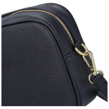 Dámska kožená crossbody kabelka tmavomodrá -  ItalY Kriane G
