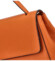 Dámska kožená kabelka do ruky oranžová - Delami Vera Pelle Fatismy