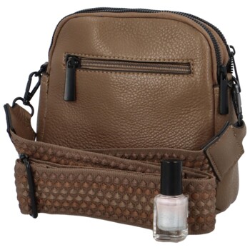 Dámska crossbody kabelka/taška zemitá hnedá - Paolo bags Sarah