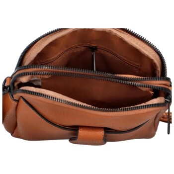 Dámska crossbody kabelka/taška hnedá - Paolo bags Sarah