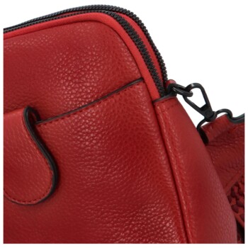 Dámska crossbody kabelka/taška červená - Paolo bags Sarah