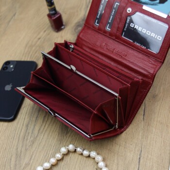 Dámska kožená peňaženka červená - Gregorio Alexia