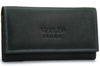 Dámska kožená peňaženka čierna - Wild Tiger Kalle
