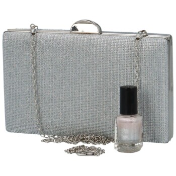 Elegantná dámska listová kabelka strieborná - MOON Coletta