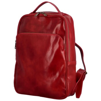 Kožený batoh červený - Delami Vera Pelle Sanya