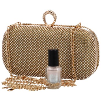 Dámska listová kabelka zlatá - Moon Arrow