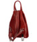 Dámsky kožený batoh červený - Delami Wernieta
