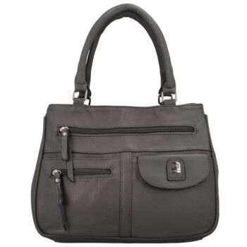 Trendy dámska koženková kabelka do ruky Regina, šedá