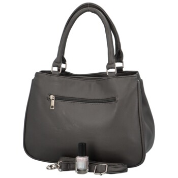 Trendy dámska koženková kabelka do ruky Regina, šedá