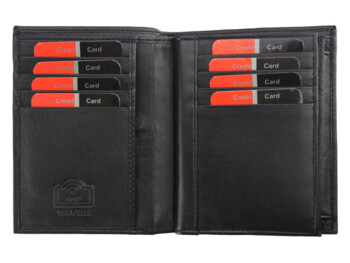 Pánska kožená peňaženka čierno/červená - Pierre Cardin Muffas