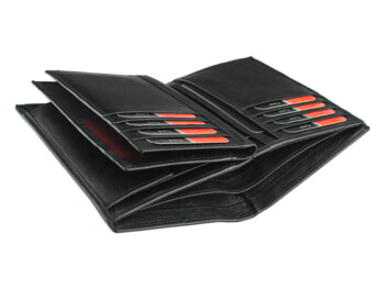 Pánska kožená peňaženka čierno/červená - Pierre Cardin Muffas