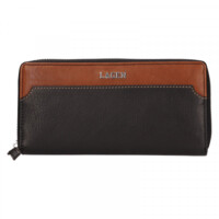 Dámska kožená peňaženka čierno/hnedá - Lagen Valeriss