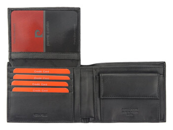Pánska kožená peňaženka čierna - Pierre Cardin Forstt