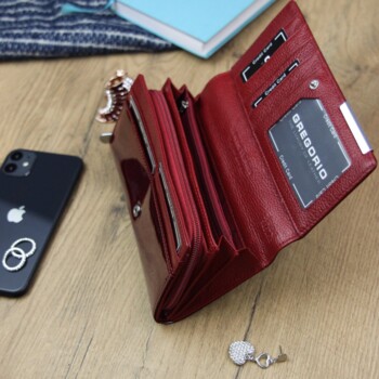 Dámska kožená peňaženka červená - Gregorio Margarita