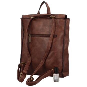 Dámsky kabelko batoh tmavo hnedý - Coveri Atalanta