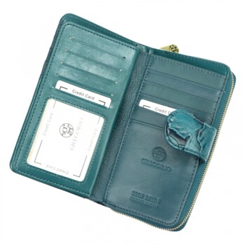 Dámska kožená peňaženka tyrkysová - Gregorio Astalla