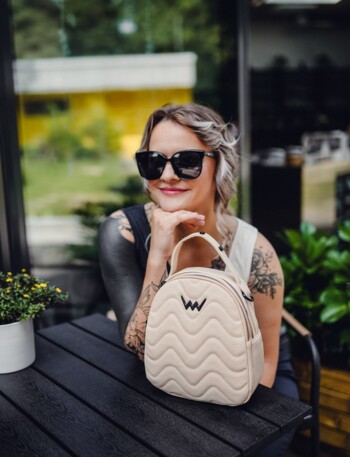 Dámsky batôžtek kabelka béžový - Vuch Sasmi Cream