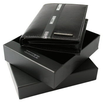 Pánska kožená peňaženka čierna - Bellugio Torsten