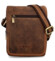 Pánska kožená crossbody/taška hnedá brúsená - Diviley Ethan