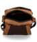 Pánska kožená crossbody/taška hnedá brúsená - Diviley Ethan
