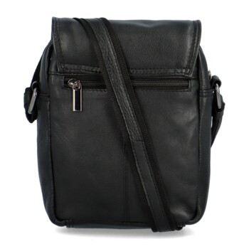 Pánska kožená crossbody/taška čierna - Diviley Harys