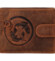 Pánska kožená peňaženka hnedá - Delami Elmar Ryby