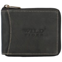 Pánska kožená peňaženka čierna - Wild Tiger Simon