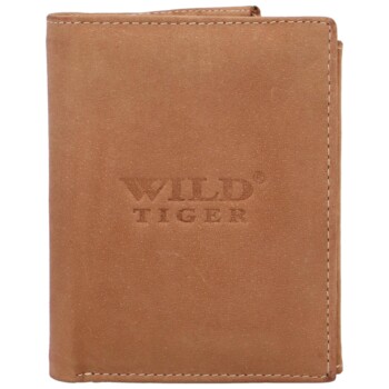 Pánska kožená peňaženka svetlohnedá - Wild Tiger Stefan