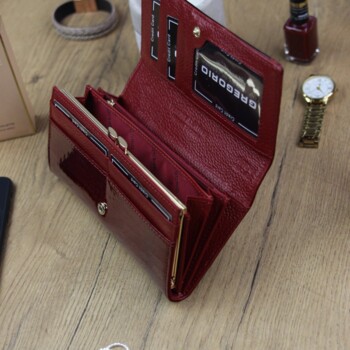 Dámska kožená peňaženka červená - Gregorio Issis