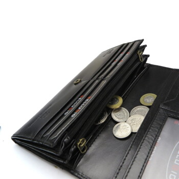 Dámska kožená peňaženka čierna - Bellugio Sawin