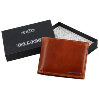 Pánska kožená peňaženka koňaková - Bellugio Afrim