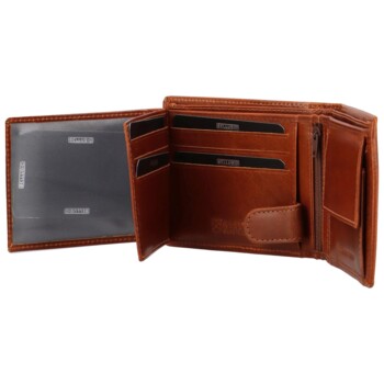 Pánska kožená peňaženka koňaková - Bellugio Afrim